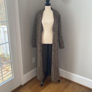 Women's Brown Long Cardigan